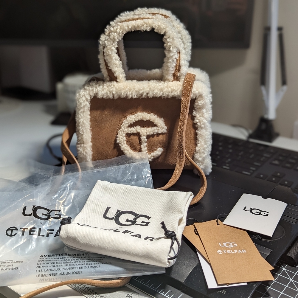 Authentic Ugg x Telfar small chestnut shopper